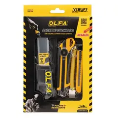 OLFA - PACK DE CUCHILLOS 18-9MM CESTUCHE Y ACCESORIO
