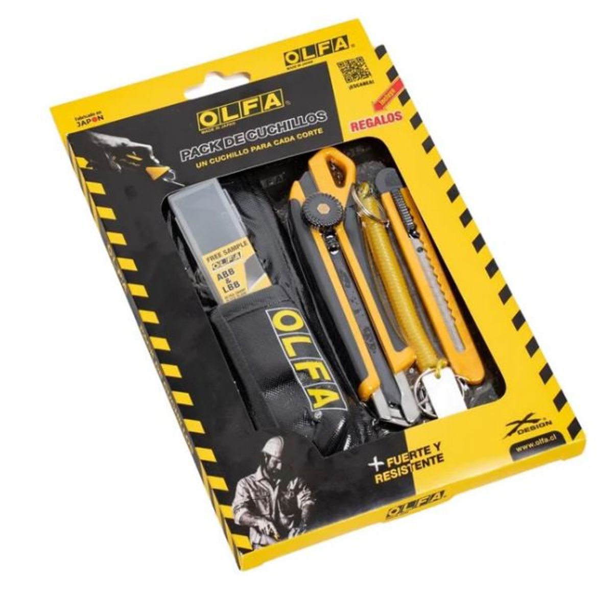 OLFA - PACK DE CUCHILLOS 18-9MM CESTUCHE Y ACCESORIO OLFA