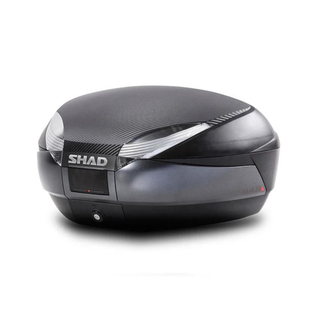 SHAD - Maleta para Moto Shad Topcase SH-48 Carbono  Respaldo