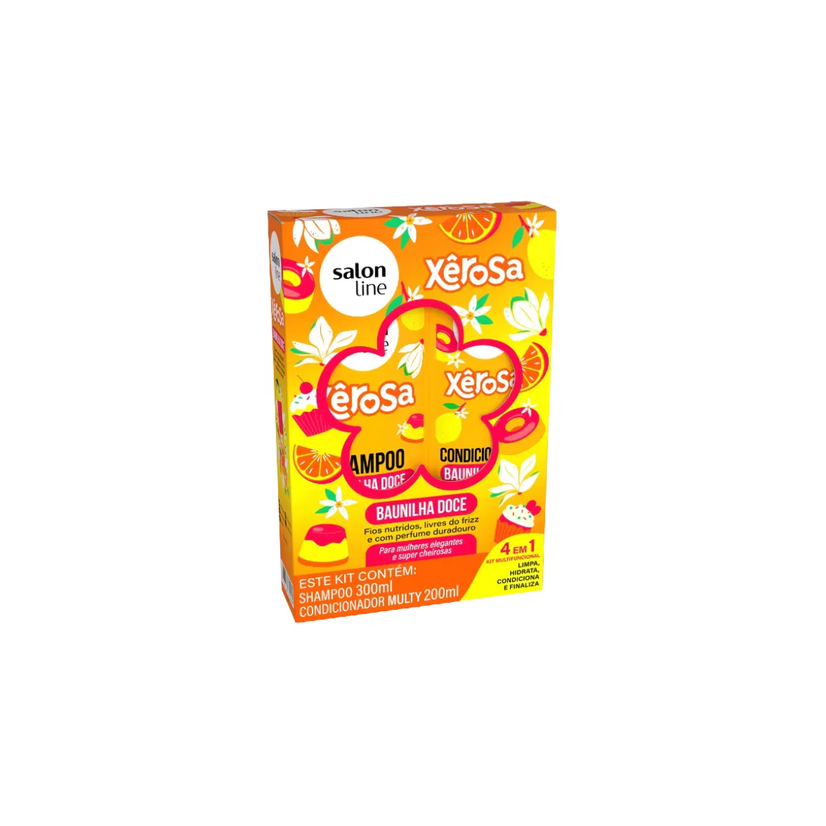 SALON LINE - KIT SHAMPOO Y ACOND VAINILA DULCE SALON LINE 500ML NUTRICIÓN AROMÁTICA GOURMAND Y SISTEMA MULTY 4EN1