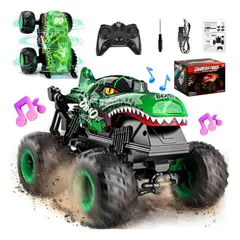 GENERICO - Auto Truco Monstruo Control Remoto Luz Música Juguete Niños Verde BELUG