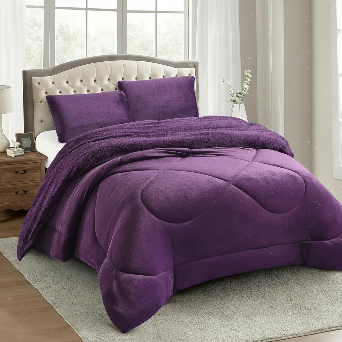 GENERICO - COBERTOR DE INVIERNO KING PLUSH CON CHIPORRO UNICOLOR TF