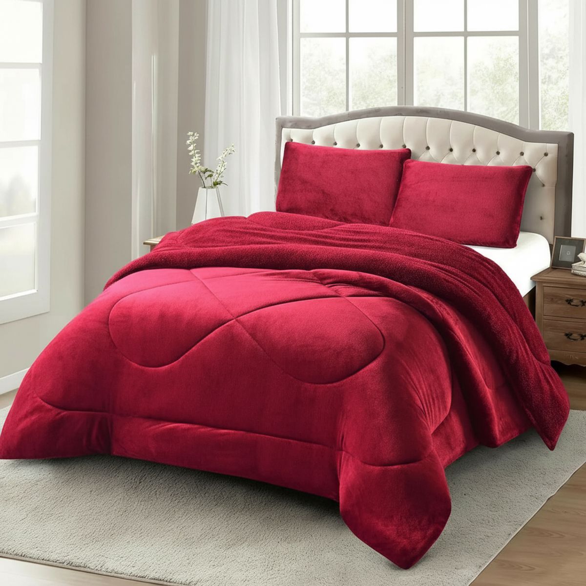 GENERICO - COBERTOR DE INVIERNO KING PLUSH CON CHIPORRO UNICOLOR TF
