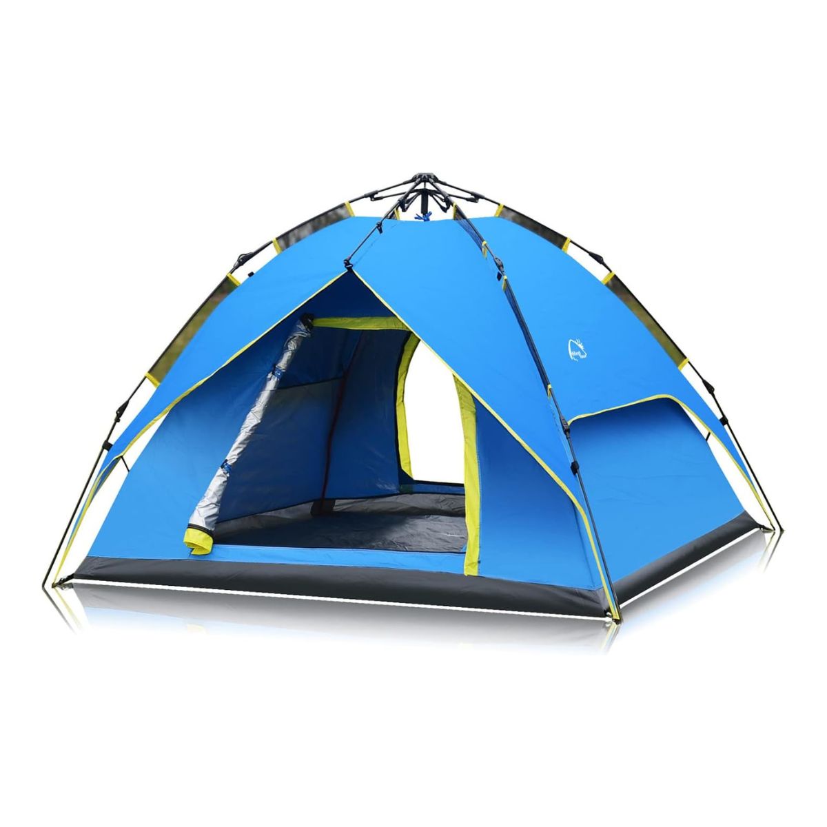 GENERICO - Carpa camping 4 personas automática verde azul