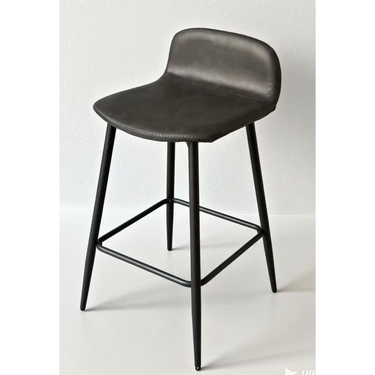 GENERICO - Silla de Bar Oxford 63 cm Gris x 2 Un