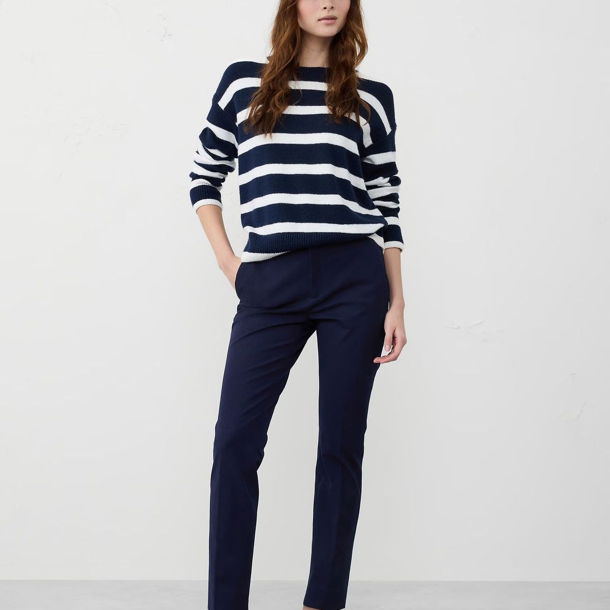 BANANA REPUBLIC - Pantalón Mujer Banana Republic High-Rise Sloan Slim Ankle Gris
