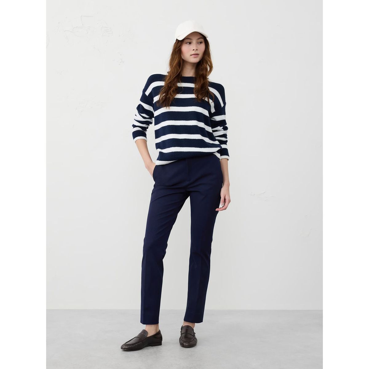 BANANA REPUBLIC - Pantalón Mujer Banana Republic High-Rise Sloan Slim Ankle Gris