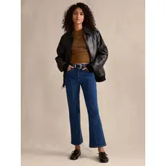 BANANA REPUBLIC - Jeans Mujer High-Rise Bootcut Crop Blanco