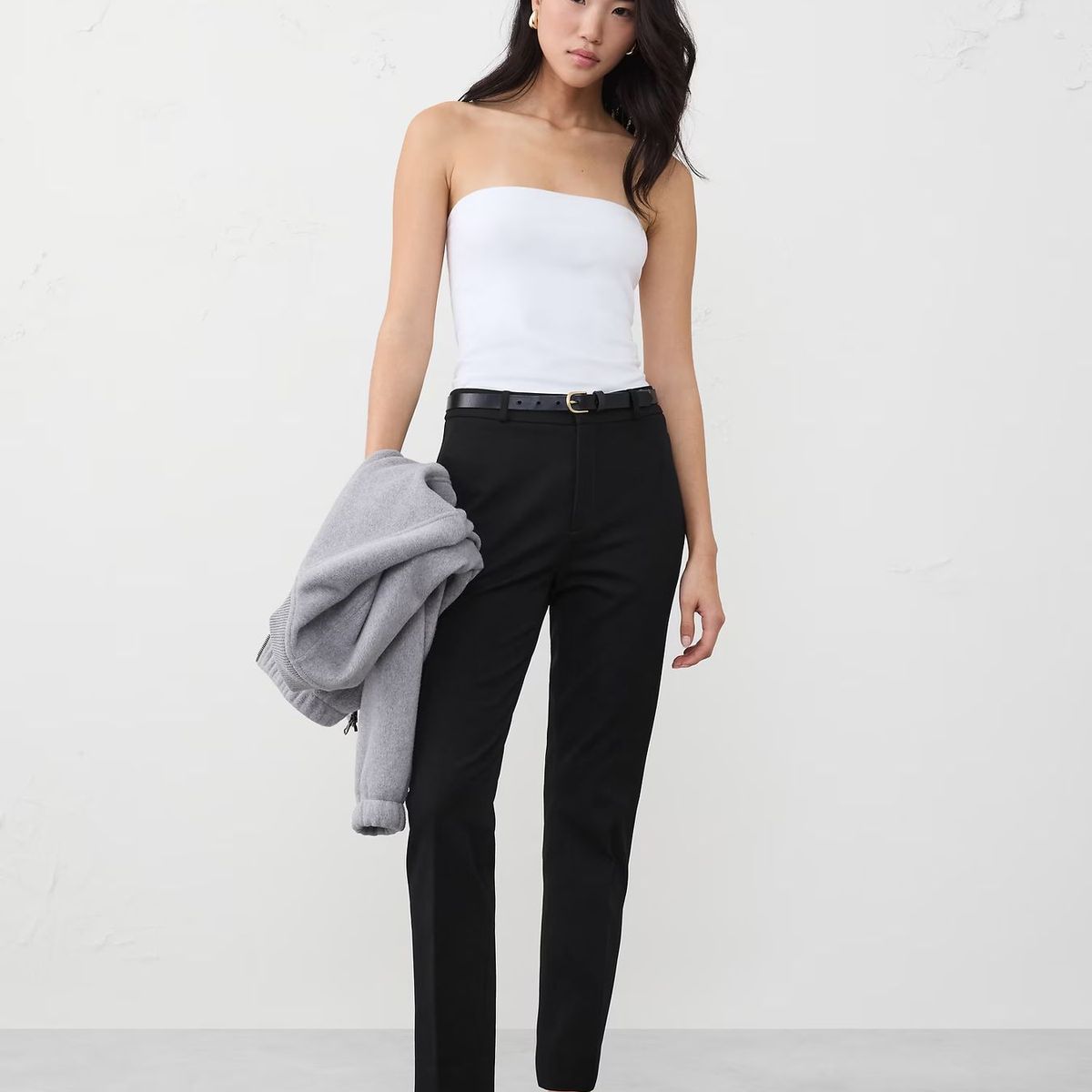 BANANA REPUBLIC - Pantalón Mujer Pantalón Mujer High-Rise Sloan Slim Ankle Negro Banana Republic