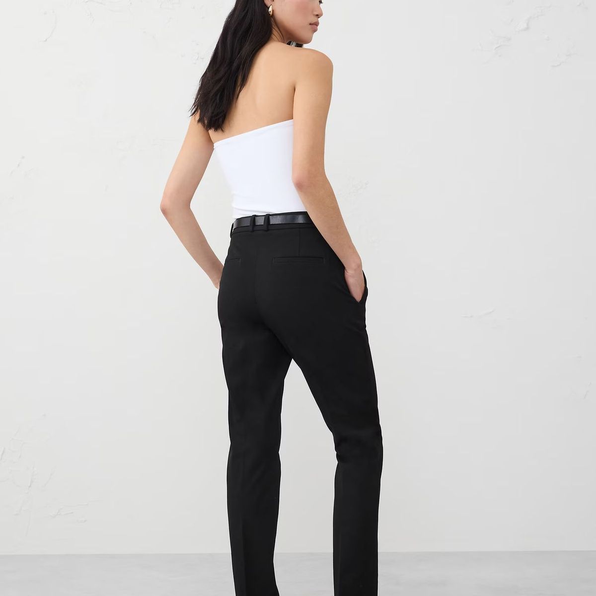 BANANA REPUBLIC - Pantalón Mujer Pantalón Mujer High-Rise Sloan Slim Ankle Negro Banana Republic