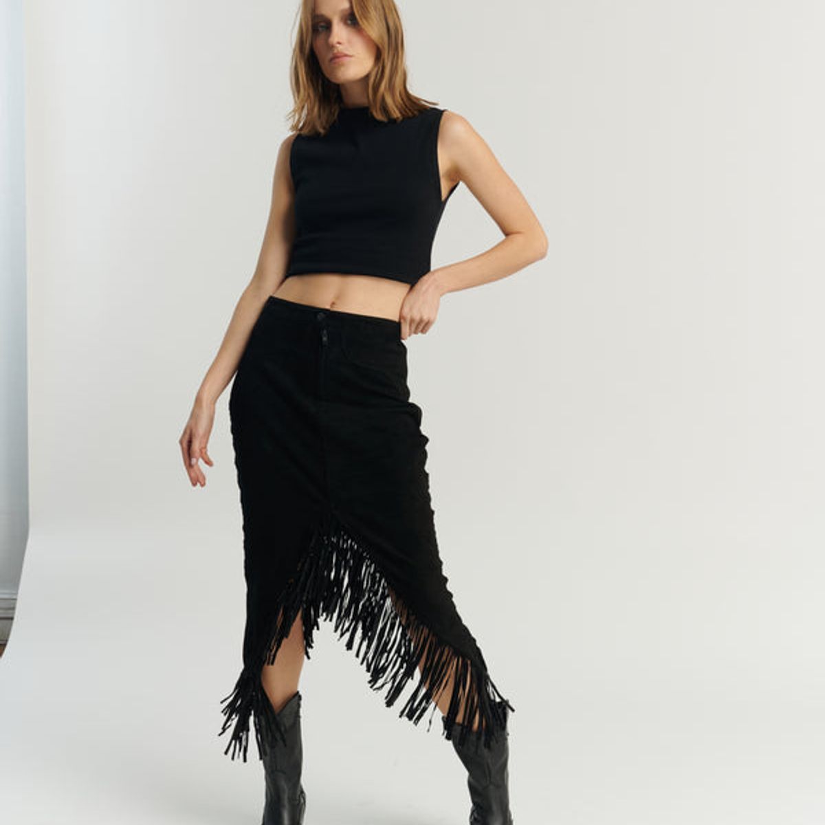 HER - Falda Flecos Negra Her