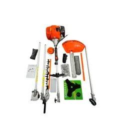 GENERICO - CORTADORA ORILLADORA DE PASTO BENCINERA 4 EN 1: SIERRA PODADORA, DISCO DE CORTE, CORTASETOS, DESBROZADORA