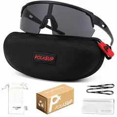 POLASUP - Lentes de Sol Deportivos UV400 Unisex correr ciclismo bicicleta lentes mujer hombre maratón