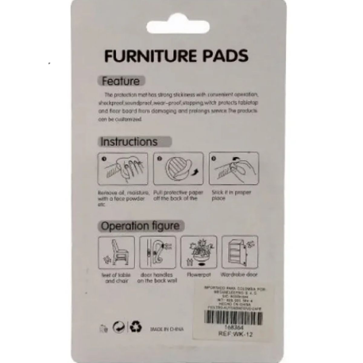 GENERICO - Almohadilla Protectora De Piso Para Muebles De Fieltro