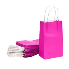 GENERICO - Bolsas de Papel Kraft Fucsia Pack 12 und Cotillón
