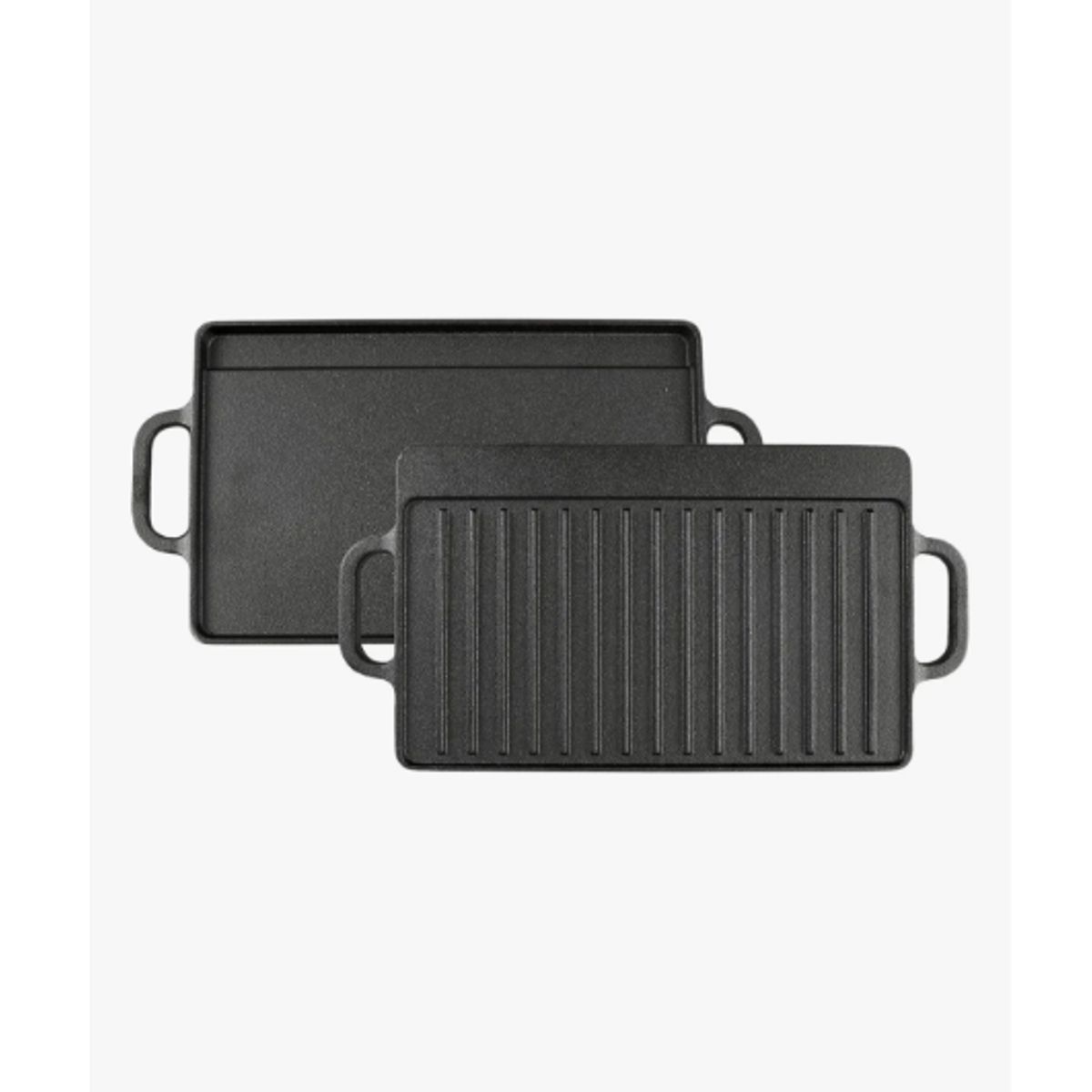 GENERICO - Plancha Churrasquera Reversible Fierro Fundido 45x23 Cm Color Negro
