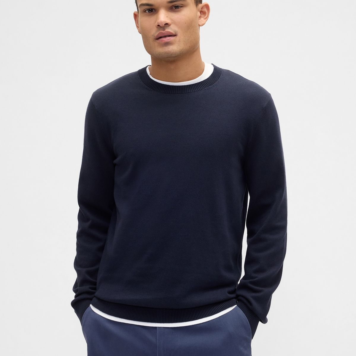 GAP - Sweater Hombre Crew Azul Gap