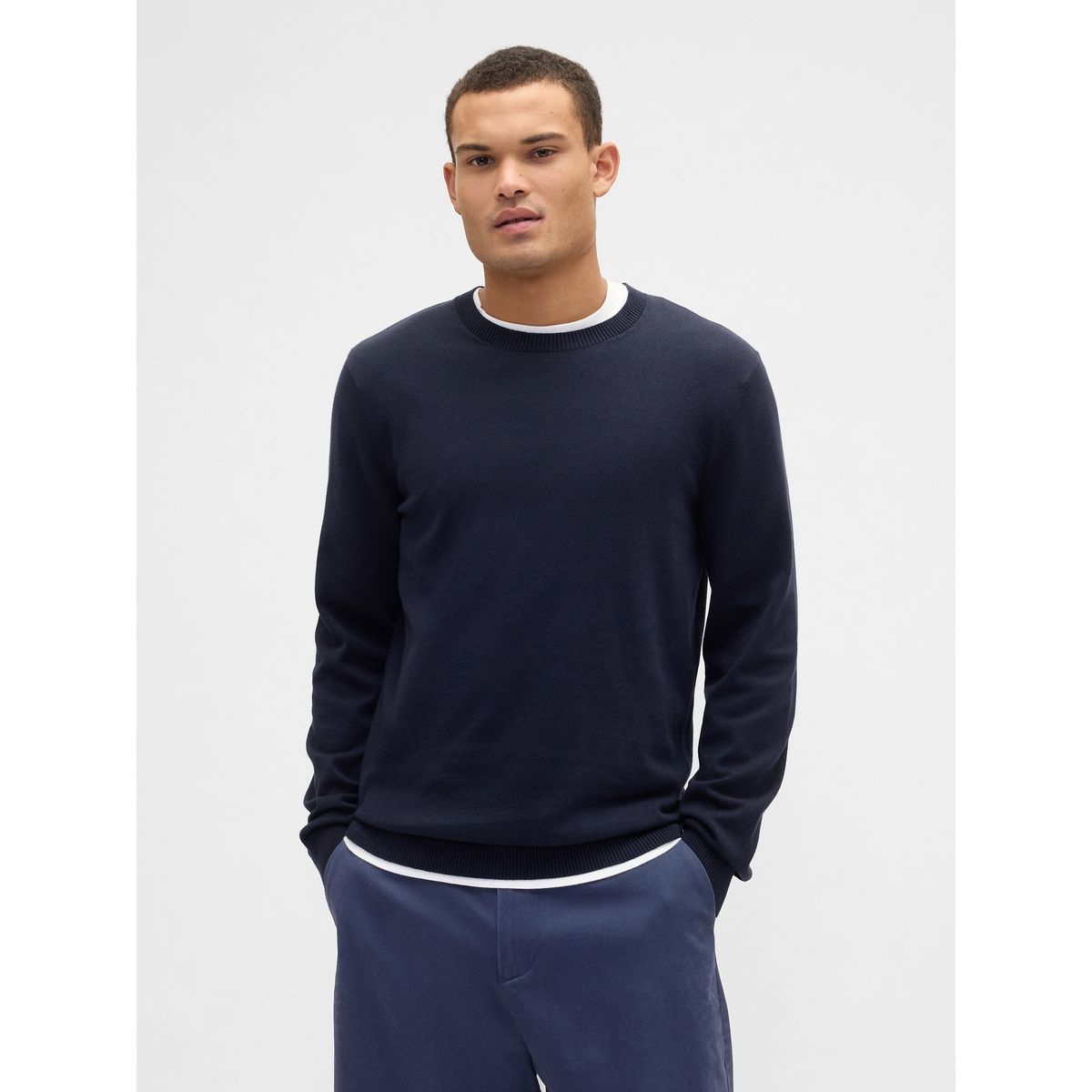 GAP - Sweater Hombre Crew Azul Gap