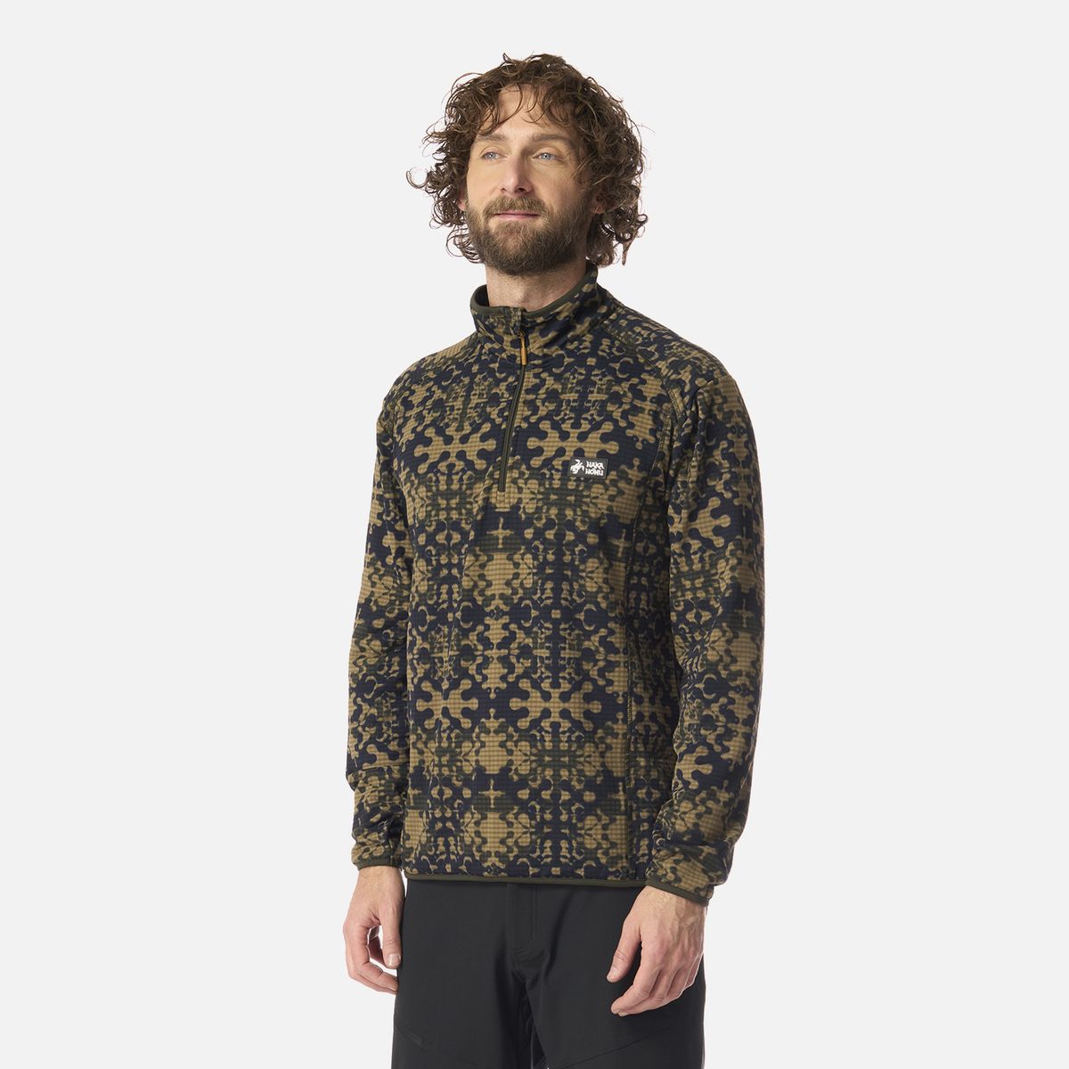 HAKA HONU - Polerón Hombre Taina Print Verde Militar Haka Honu
