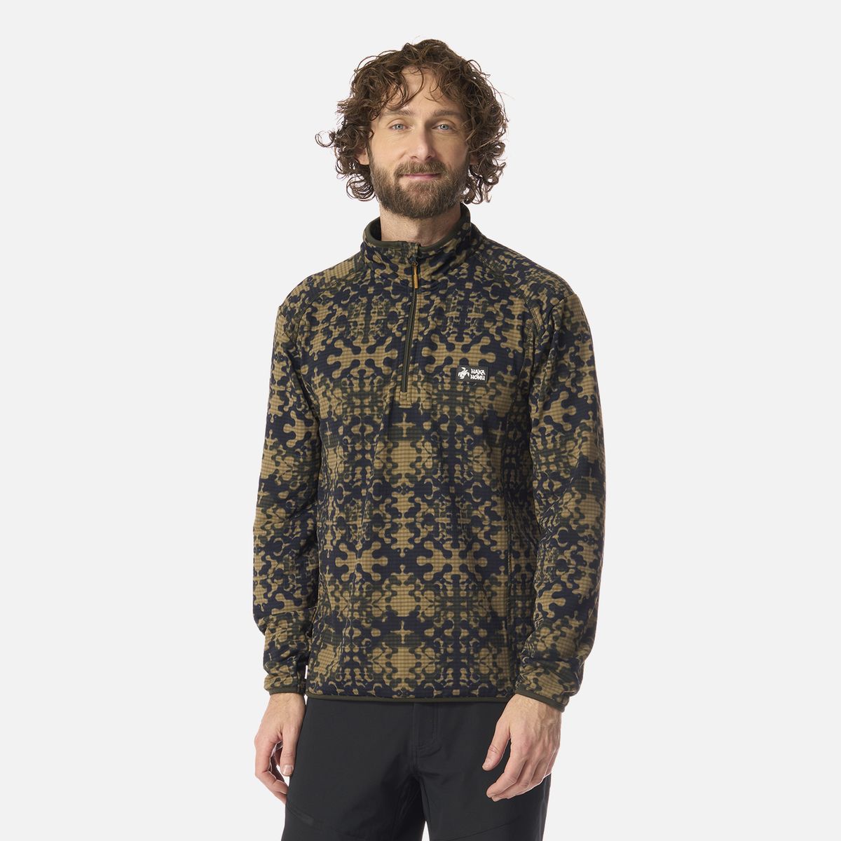 HAKA HONU - Polerón Hombre Taina Print Verde Militar Haka Honu
