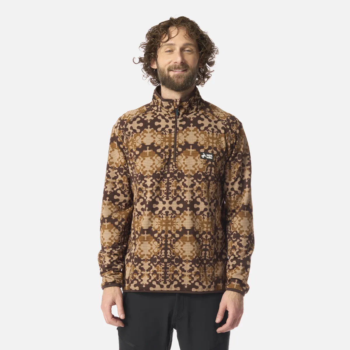 HAKA HONU - Polerón Hombre Taina Print Café Haka Honu
