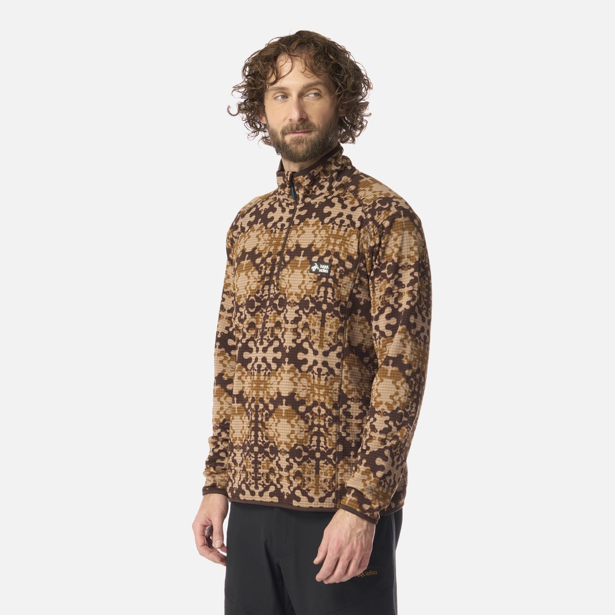 HAKA HONU - Polerón Hombre Taina Print Café Haka Honu
