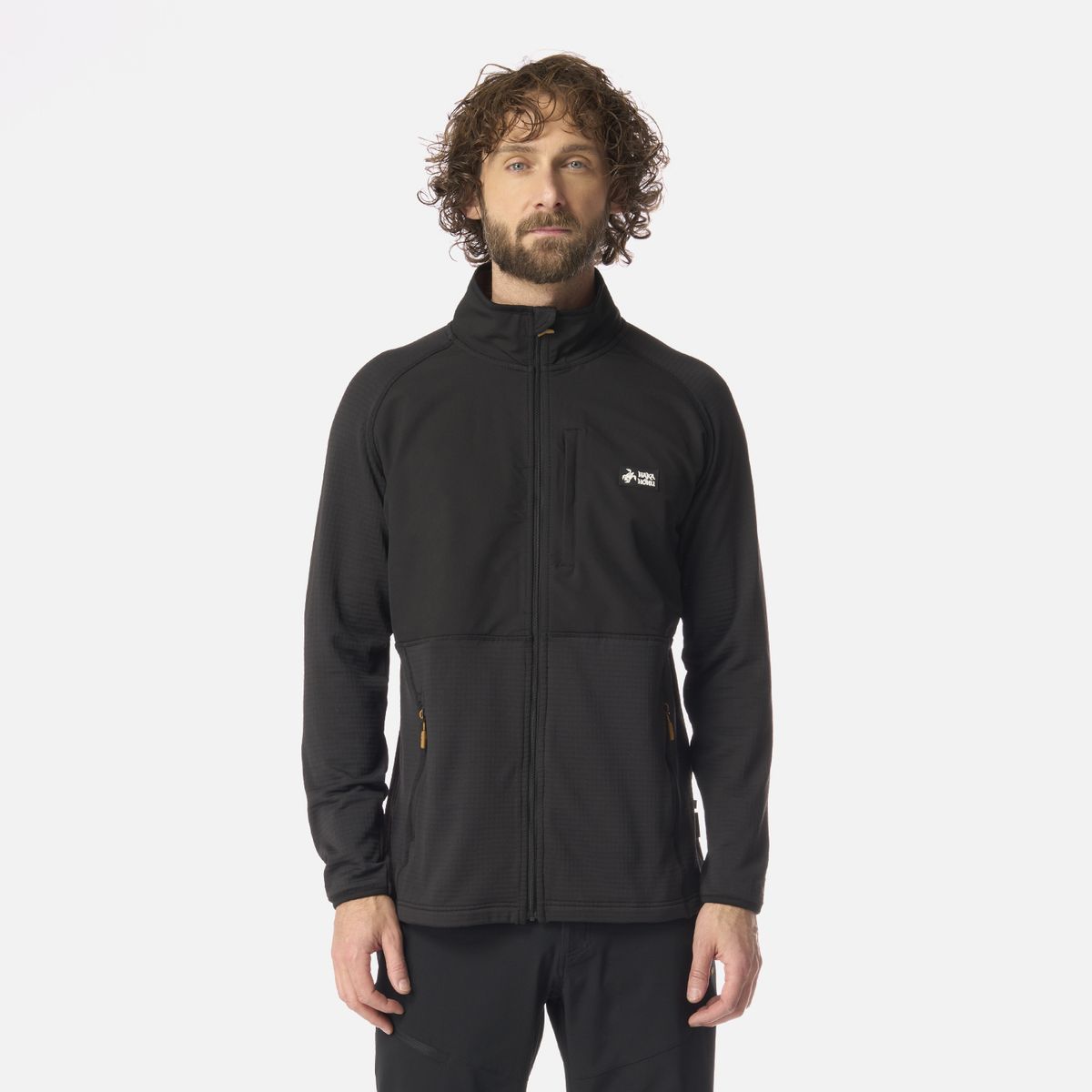 HAKA HONU - Polerón Hombre Taina Full Zip Negro Haka Honu