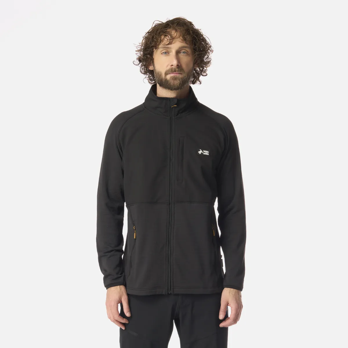 HAKA HONU - Polerón Hombre Taina Full Zip Negro Haka Honu