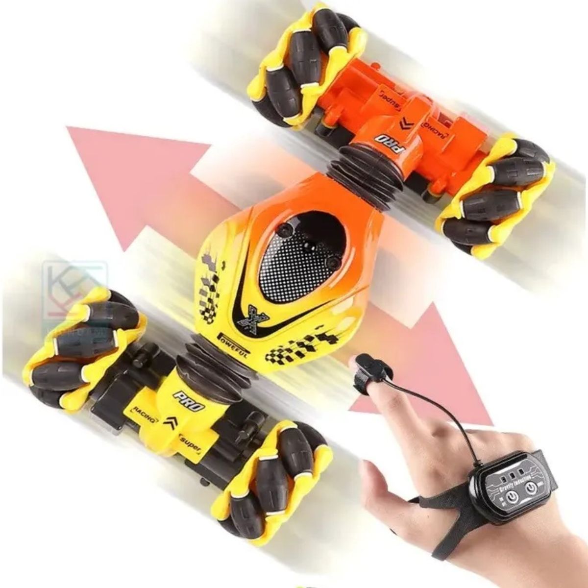 GENERICO - Auto Control Remoto 3 Modos Sensor Movimiento Control Y Mano Amarillo