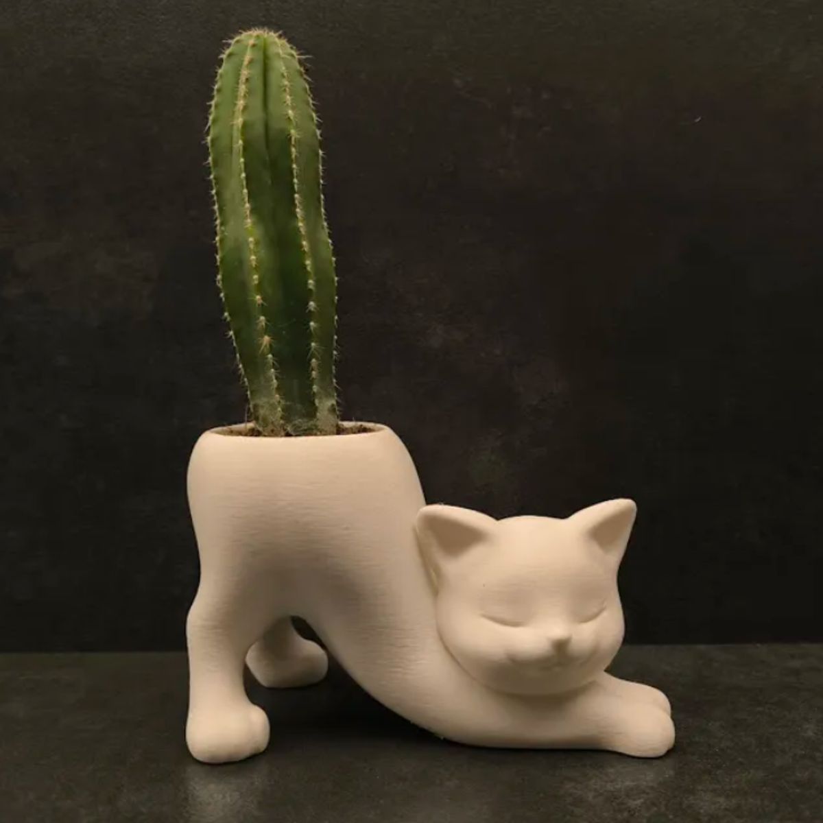GENERICO - Macetero diseño Gato estirándose