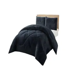 GENERICO - COBERTOR DE INVERNO TEXTURIZADO RY 2 PLAZAS NEGRO