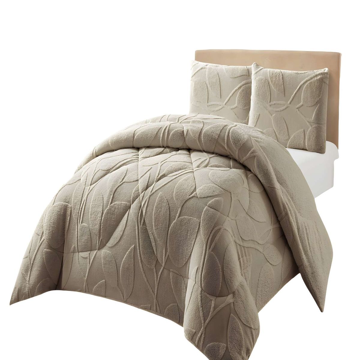 GENERICO - COBERTOR DE INVERNO TEXTURIZADO RY 2 PLAZAS CAFÉ