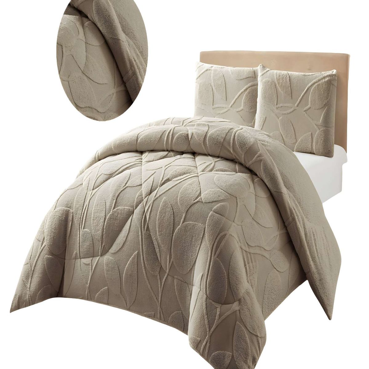 GENERICO - COBERTOR DE INVERNO TEXTURIZADO RY 2 PLAZAS CAFÉ