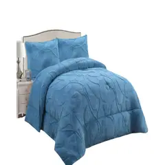 GENERICO - COBERTOR DE INVERNO TEXTURIZADO RY 2 PLAZAS AZUL CLARO
