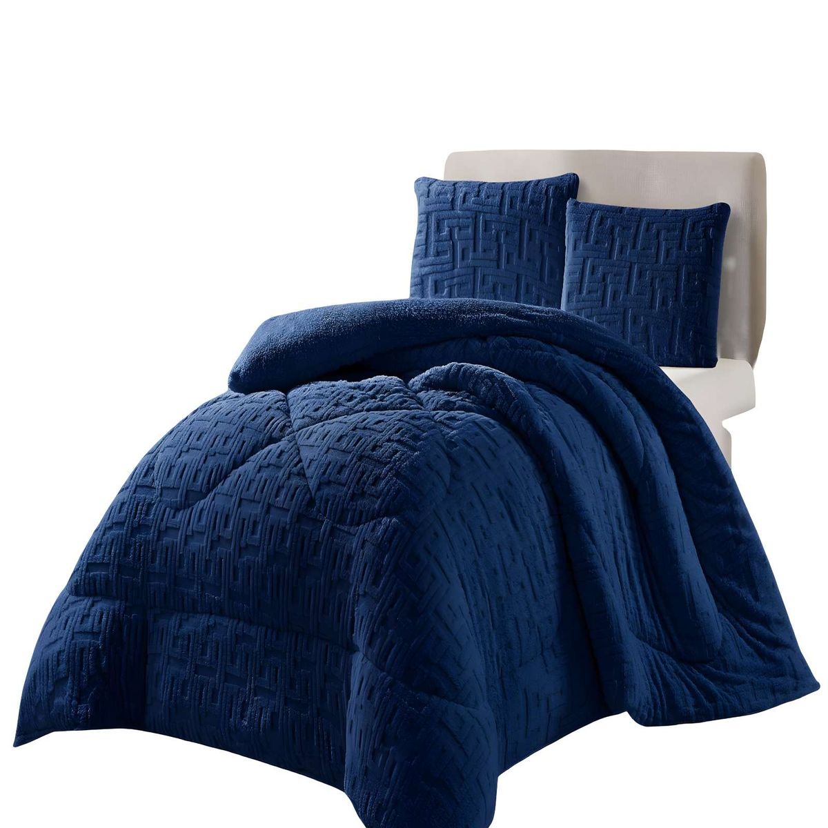 GENERICO - COBERTOR DE INVERNO TEXTURIZADO RH KING AZUL