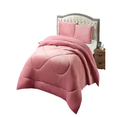 GENERICO - COBERTOR DE INVERNO PLUSH CON CHIPORRO CS PLAZA Y MEDIA ROSADO