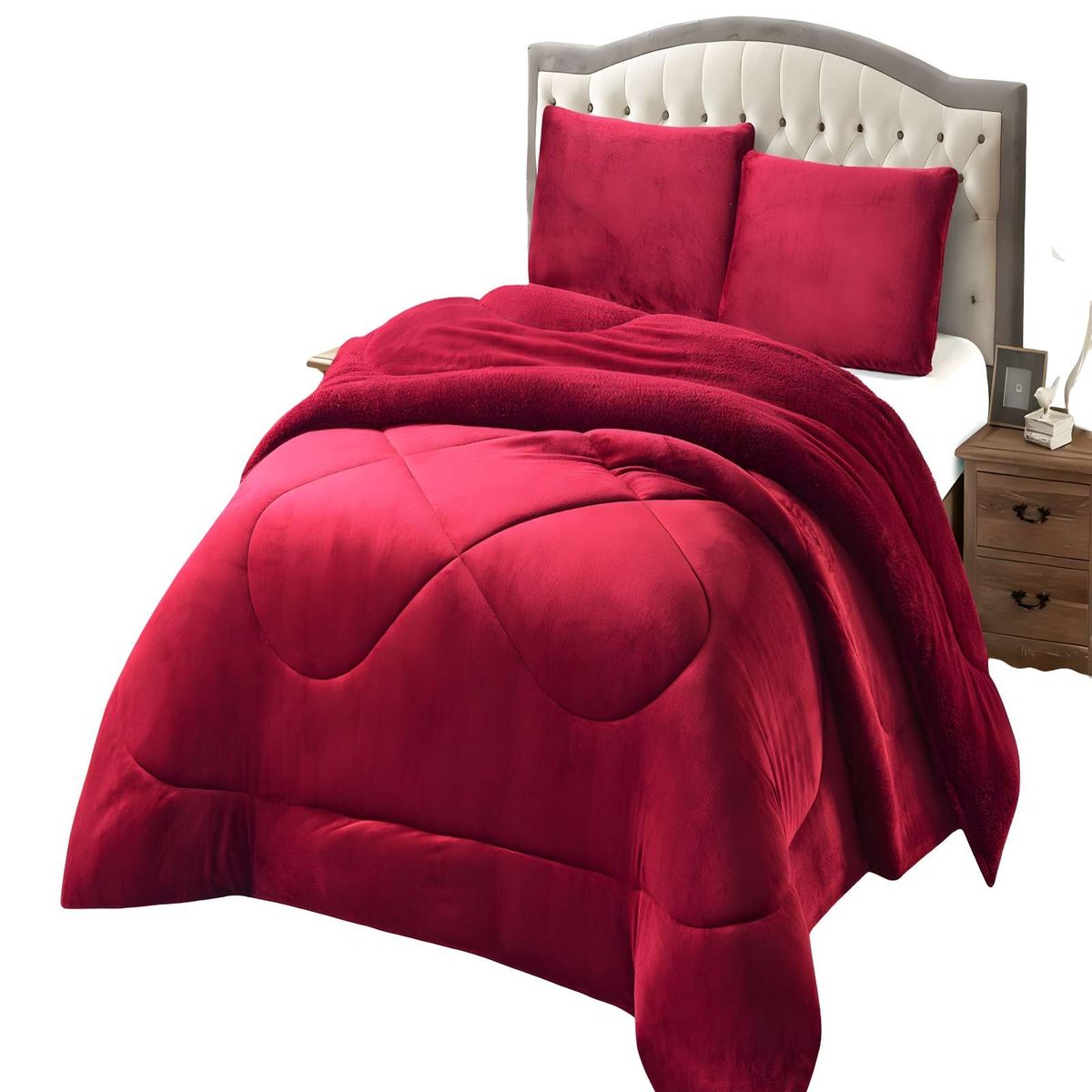 GENERICO - COBERTOR DE INVERNO PLUSH CON CHIPORRO CS 2 PLAZAS BURDEO