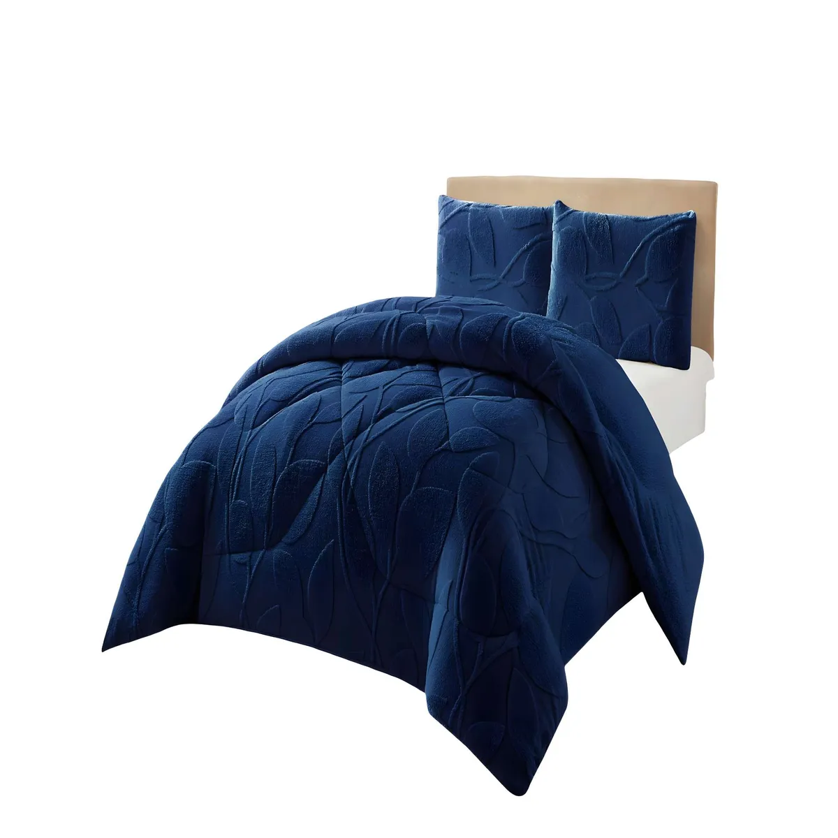 GENERICO - COBERTOR SHERPA TEXTURIZADO RY KING AZUL OSCURO