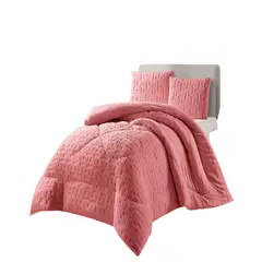GENERICO - COBERTOR SHERPA TEXTURIZADO RH 2 PLAZAS ROSADO