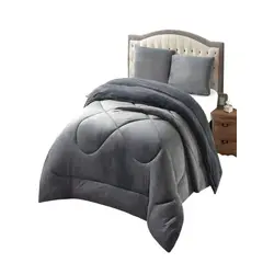 GENERICO - COBERTOR SHERPA PLUSH CS 2 PLAZAS GRIS