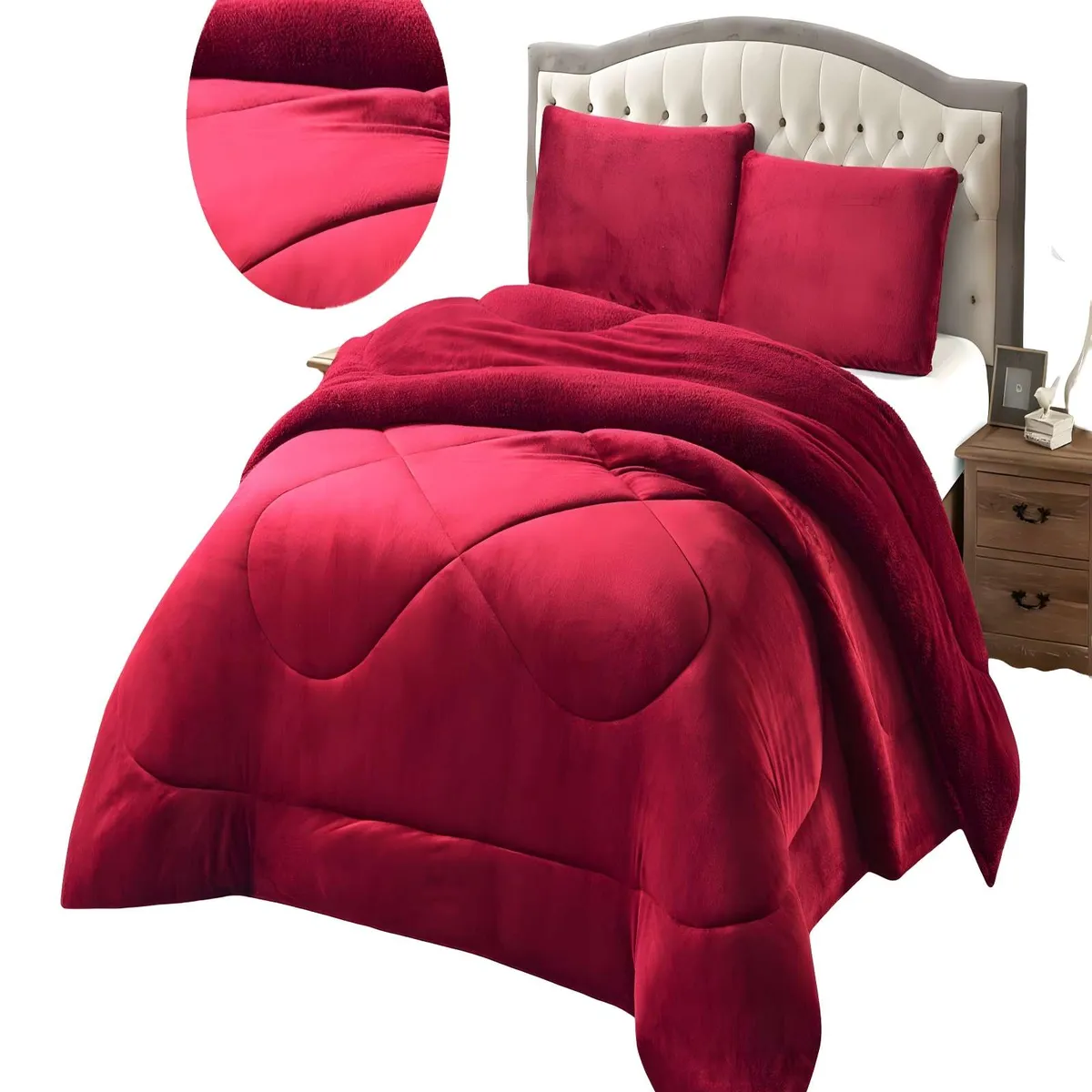GENERICO - COBERTOR SHERPA PLUSH CS 2 PLAZAS BURDEO