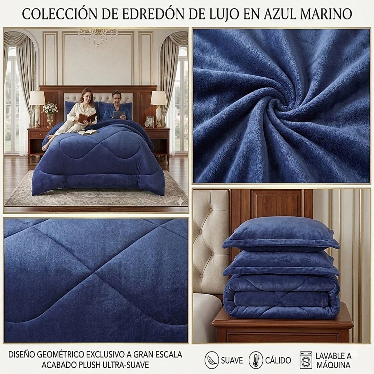 GENERICO - COBERTOR SHERPA PLUSH CS KING AZUL O