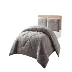 GENERICO - COBERTOR TEXTURIZADO DE INVIERNO RY 2 PLAZAS GRIS