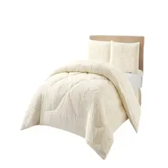 GENERICO - COBERTOR TEXTURIZADO DE INVIERNO RY 2 PLAZAS BLANCO INVIERNO