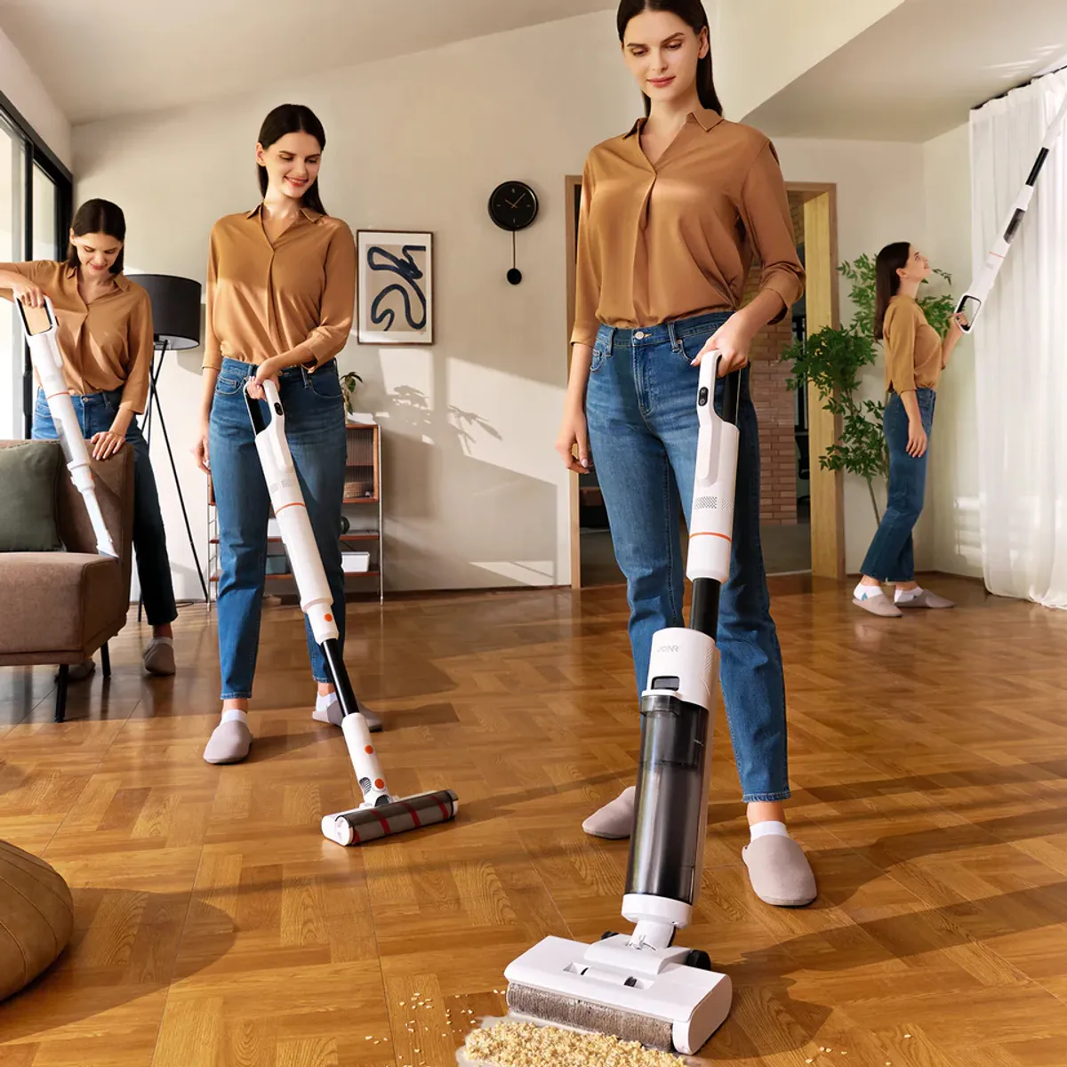 JONR - JONR ED20 Pro 4 en 1 Aspiradora Completa en seco y húmedo, 17000Pa