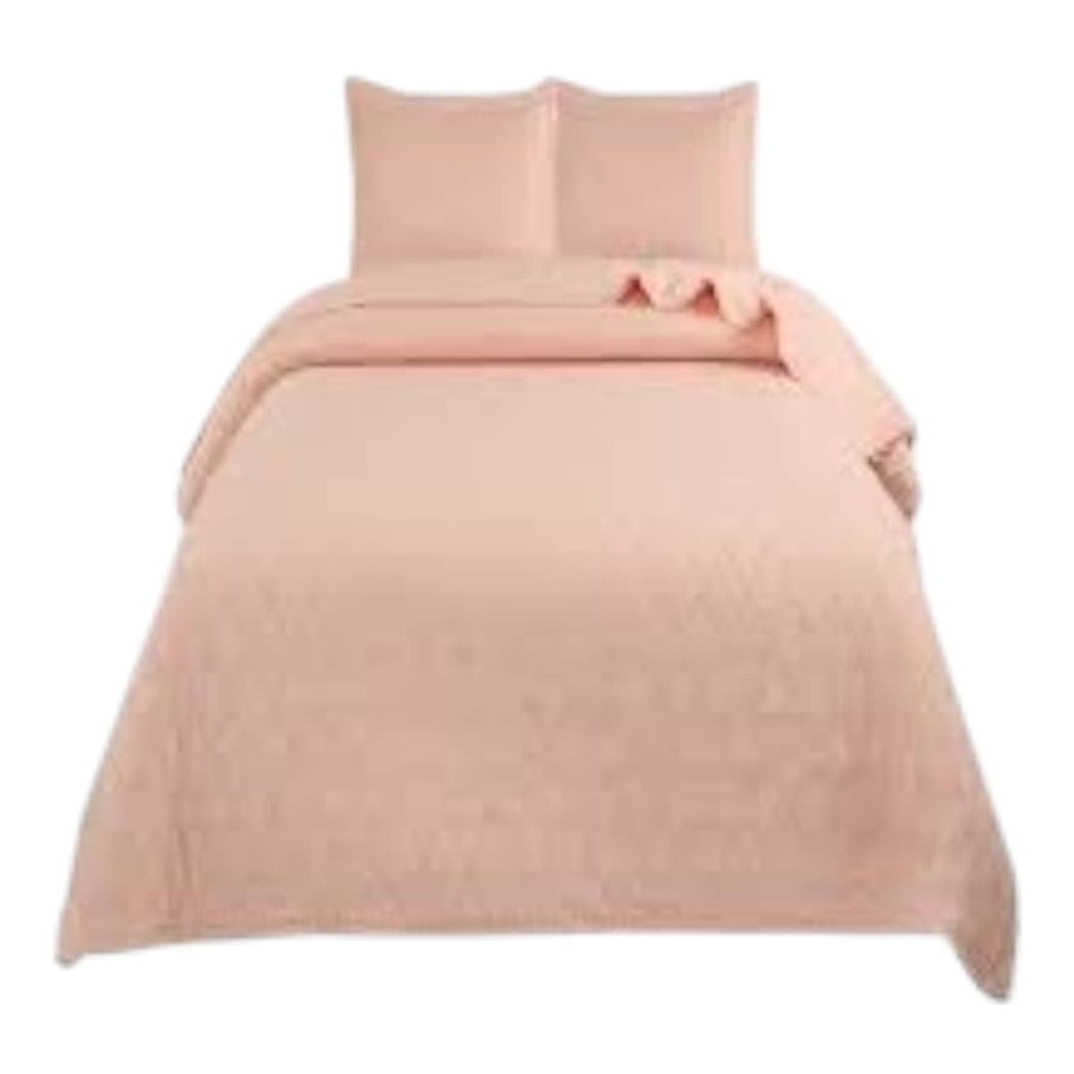GENERICO - Cobertor Quilt De Verano King Con Pompones Color Rosa