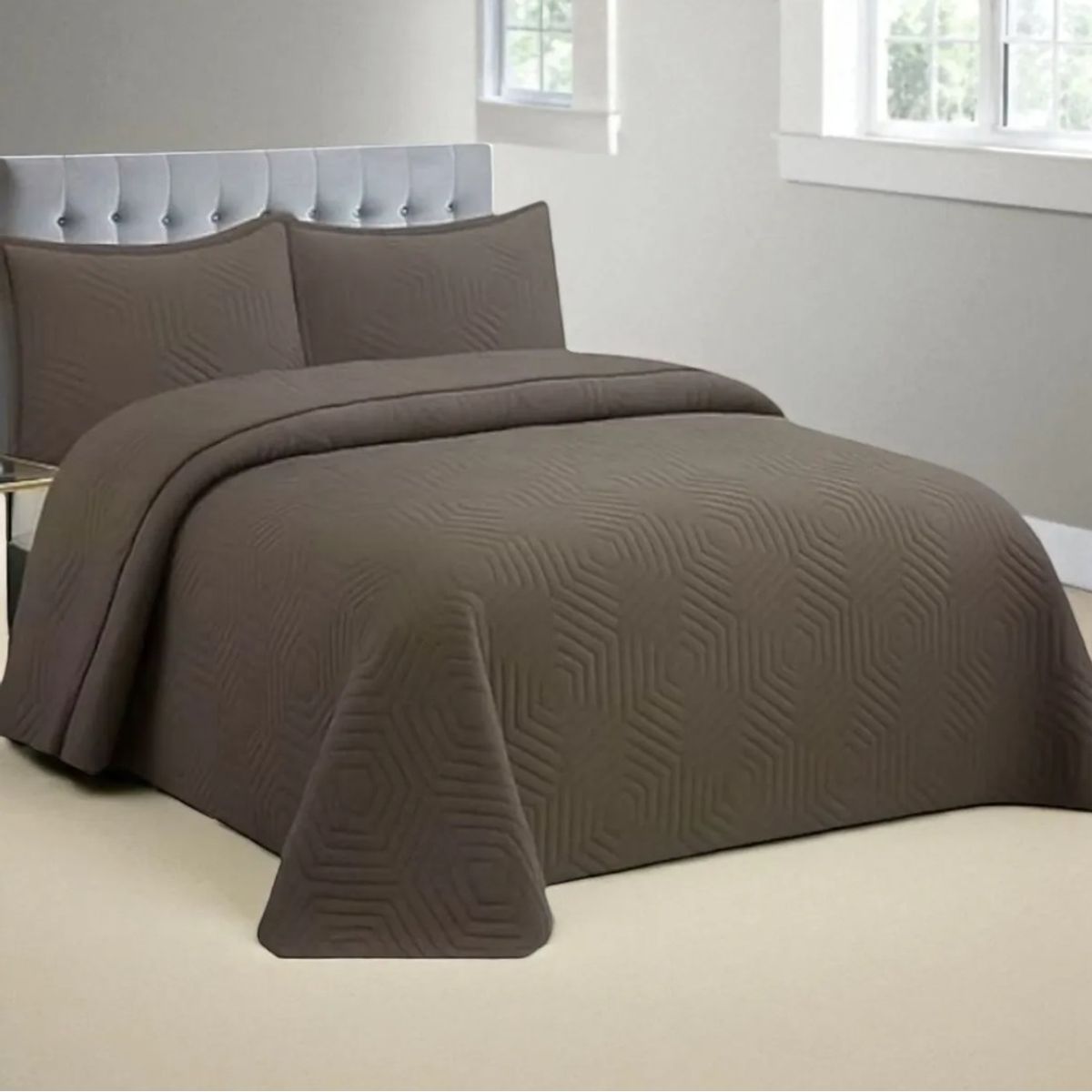 GENERICO - Cubrecamas Quilt + FundaS de Almohada Cobertor Delgado
