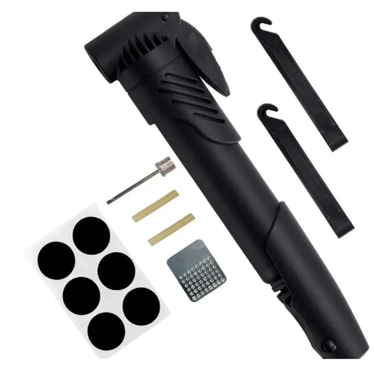 GENERICO - Set Bombín Inflador Manual Para Bicicleta 120 Psi
