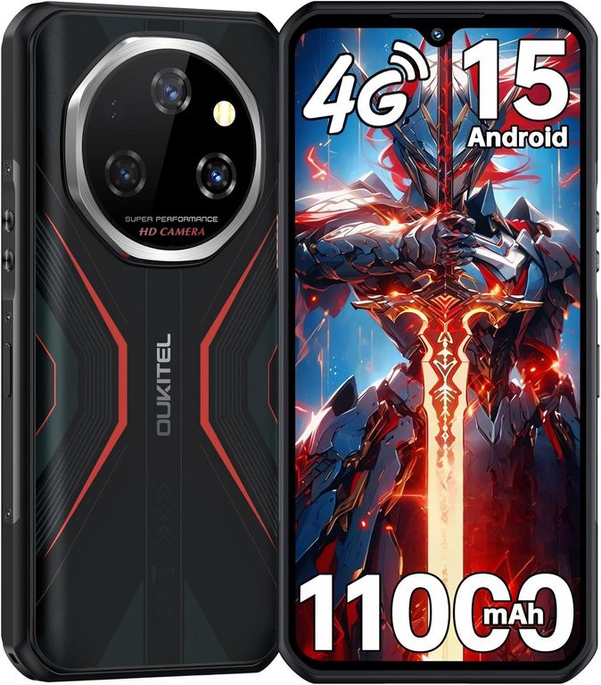 WP55S Celular 24GB+256GB 11000mAh Android 15 Smartphone-Naranja