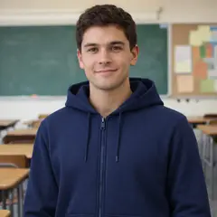 GENERICO - POLERON ESCOLAR AZUL MARINO TALLA XL UNISEX